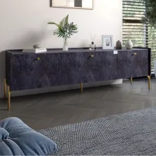 Тумба Lion Wood 160x40x65 см Бетон темний (LION-042989) Тумба Lion Wood 160x40x65 см Бетон темний (LION-042989)