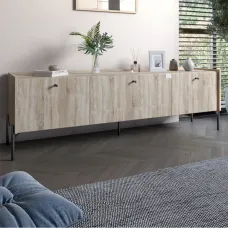 Тумба Lion Wood 160x40x65 см Дуб Сонома (LION-043100) Тумба Lion Wood 160x40x65 см Дуб Сонома (LION-043100)