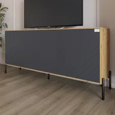 Тумба Lion Амарант 168x40x76.5 см Дуб Артізан/Графітовий (LION-043005) Тумба Lion Амарант 168x40x76.5 см Дуб Артізан/Графітовий (LION-043005)