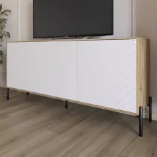Тумба Lion Амарант 168x40x76.5 см Дуб Аппалачі/Білий (LION-043018) Тумба Lion Амарант 168x40x76.5 см Дуб Аппалачі/Білий (LION-043018)