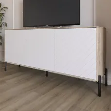 Тумба Lion Амарант 168x40x76.5 см Дуб Сонома/Білий (LION-043021) Тумба Lion Амарант 168x40x76.5 см Дуб Сонома/Білий (LION-043021)