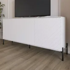 Тумба Lion Амарант 168x40x76.5 см Бетон/Білий (LION-043028) Тумба Lion Амарант 168x40x76.5 см Бетон/Білий (LION-043028)