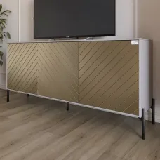 Тумба Lion Амарант 168x40x76.5 см Кашемір/Перламутровий металік (LION-043038) Тумба Lion Амарант 168x40x76.5 см Кашемір/Перламутровий металік (LION-043038)