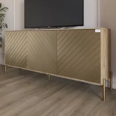 Тумба Lion Амарант 168x40x76.5 см Дуб Аппалачі/Перламутровий металік (LION-043049) Тумба Lion Амарант 168x40x76.5 см Дуб Аппалачі/Перламутровий металік (LION-043049)