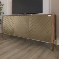 Тумба Lion Амарант 168x40x76.5 см Дуб Ліворно/Перламутровий металік (LION-043051) Тумба Lion Амарант 168x40x76.5 см Дуб Ліворно/Перламутровий металік (LION-043051)