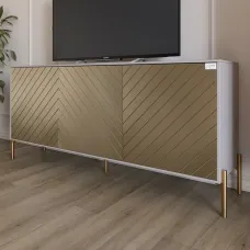 Тумба Lion Амарант 168x40x76.5 см Кашемір/Перламутровий металік (LION-043054) Тумба Lion Амарант 168x40x76.5 см Кашемір/Перламутровий металік (LION-043054)