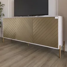 Тумба Lion Амарант 168x40x76.5 см Самоа Димчастий/Перламутровий металік (LION-043056) Тумба Lion Амарант 168x40x76.5 см Самоа Димчастий/Перламутровий металік (LION-043056)