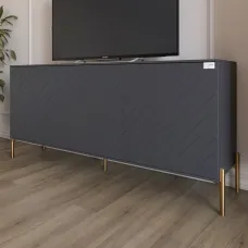 Тумба Lion Амарант 168x40x76.5 см Антрацит/Графітовий (LION-043063) Тумба Lion Амарант 168x40x76.5 см Антрацит/Графітовий (LION-043063)