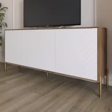 Тумба Lion Амарант 168x40x76.5 см Дуб Ліворно/Білий (LION-043066) Тумба Lion Амарант 168x40x76.5 см Дуб Ліворно/Білий (LION-043066)