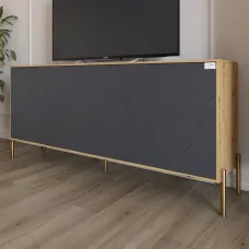 Тумба Lion Амарант 168x40x76.5 см Антрацит/Графітовий (LION-043079) Тумба Lion Амарант 168x40x76.5 см Антрацит/Графітовий (LION-043079)
