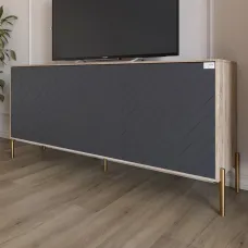 Тумба Lion Амарант 168x40x76.5 см Дуб Сонома/Графітовий (LION-043081) Тумба Lion Амарант 168x40x76.5 см Дуб Сонома/Графітовий (LION-043081)