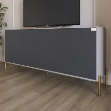 Тумба Lion Амарант 168x40x76.5 см Кашемір/Графітовий (LION-043083) Тумба Lion Амарант 168x40x76.5 см Кашемір/Графітовий (LION-043083)