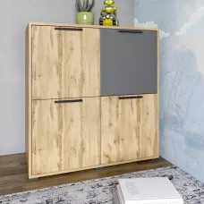 Тумба Lion Краш 82x43x86 см Дуб Аппалачі/Антрацит (LION-041759)
