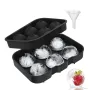 Набор силиконовый форм для льда Ice Шар 3в1 4/6/8 ячеек 3 шт Черный (C051354-355-356)