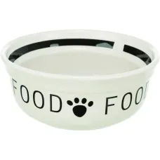 Миска для собак Trixie Food 0.25 л 13 см Біло-чорний (24413)