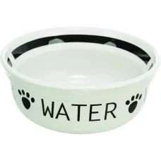Миска для собак Trixie Water 0.6 л 15 см Біло-чорний (24486)