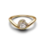 Кольцо No Brand Сердце волнообразное 163660C01 50 (2602686311)
