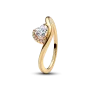 Кольцо No Brand Сердце волнообразное 163660C01 50 (2602686311)