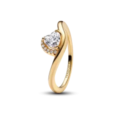 Каблучка No Brand Серце хвилеподібне 163660C01 58 (2602687979)