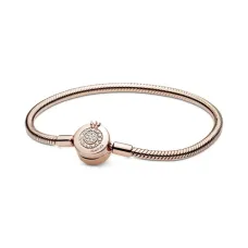 Браслет No Brand Сяюча корона O з покриттям рожевого золота 589046C01 19 см (2541883393)