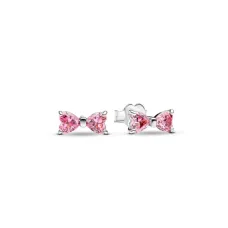 Серьги No Brand Розовый блестящий бант 293505C01 (2542713726)