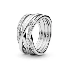 Каблучка No Brand Сяючі лінії 190919CZ 50 (2548636922)