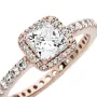 Кольцо No Brand Сияющий квадрат 180947CZ 50 (2551188884)