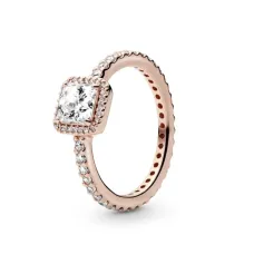 Каблучка No Brand Сяючий квадрат 180947CZ 54 (2551193578)