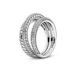 Каблучка потрійна з ланцюговим орнаментом No Brand 199083C01 50 (2554167289)