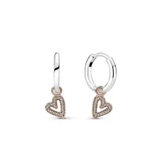 Серьги No Brand Блестящий эскиз сердца 280090C01 (2558000526)