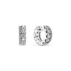 Серьги No Brand Двойная линия с паве 290058C01 (2558042911)