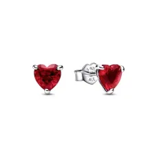 Серьги No Brand Красное сердце 292549C01 (2558054889)