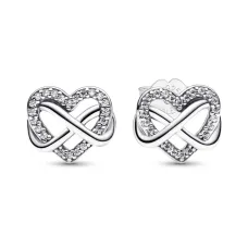 Серьги No Brand Сверкающее сердце бесконечности 292667C01 (2558061569)