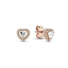 Серьги No Brand Блестящее рельефное сердце 288427C01 (2558103321)