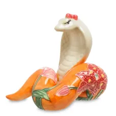 Інтер'єрна фігурка Pavone Lady Cobra with lily on the side 9x11 см Помаранчевий (262976)