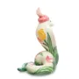 Інтер'єрна фігурка Pavone Cobra in a fancy hat with tulips on the side 11x8 см Зелений (262981)