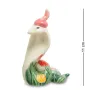 Інтер'єрна фігурка Pavone Cobra in a fancy hat with tulips on the side 11x8 см Зелений (262981)
