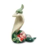 Інтер'єрна фігурка Pavone Cobra in a fancy hat with a poppy on the side 11x8 см Зелений (262982)