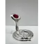 Інтер'єрна фігурка Crystal Silver Cobra with red stone 6x9 см Сріблястий (262992)