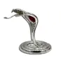 Інтер'єрна фігурка Crystal Silver Cobra with red stone 6x9 см Сріблястий (262992)