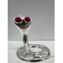 Интерьерная фигурка Crystal Silver Cobra with red stone 10x8 см Серебристый (262993)