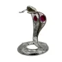 Интерьерная фигурка Crystal Silver Cobra with red stone 10x8 см Серебристый (262993)