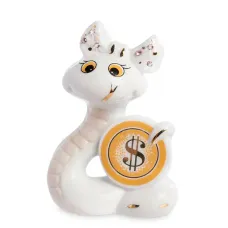 Мини фигурка Sabefet Snake with a coin 10 см Белый (263005)