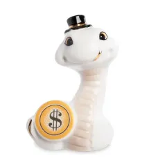 Мини фигурка Sabefet Snake with a coin 10 см Белый (263008)