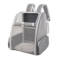 Рюкзак для переноски домашних питомцев CosmoPet CP-42 41х28х35 см Серый (3_06410)