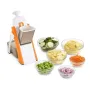 Ручная овощерезка-мультислайсер для овощей и фруктов Brava Spring Slicer 3 лезвия Оранжево-белый (2104618551)