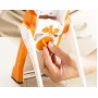 Ручная овощерезка-мультислайсер для овощей и фруктов Brava Spring Slicer 3 лезвия Оранжево-белый (2104618551)