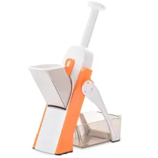 Ручная овощерезка-мультислайсер для овощей и фруктов Brava Spring Slicer 3 лезвия Оранжево-белый (2104618551) Ручная овощерезка-мультислайсер для овощей и фруктов Brava Spring Slicer 3 лезвия Оранжево-белый (2104618551)