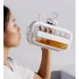 Портативная силиконовая форма для льда No Brand ICE Cube Tray бутылка 2в1 на 17 шариков Белый (2104618556)
