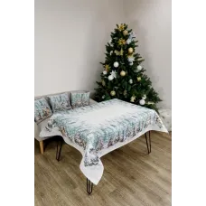 Скатертина Новорічна Прованс Казкові гноми 135х220 см Різнокольоровий